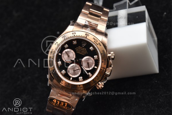 Daytona 126505 QF 1:1 Best Edition Black/RG Diamon...