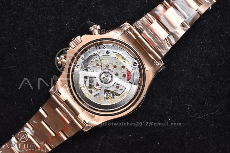 Daytona 126505 QF 1:1 Best Edition Black/RG Diamonds Dial on RG Braclet SH4131 V5