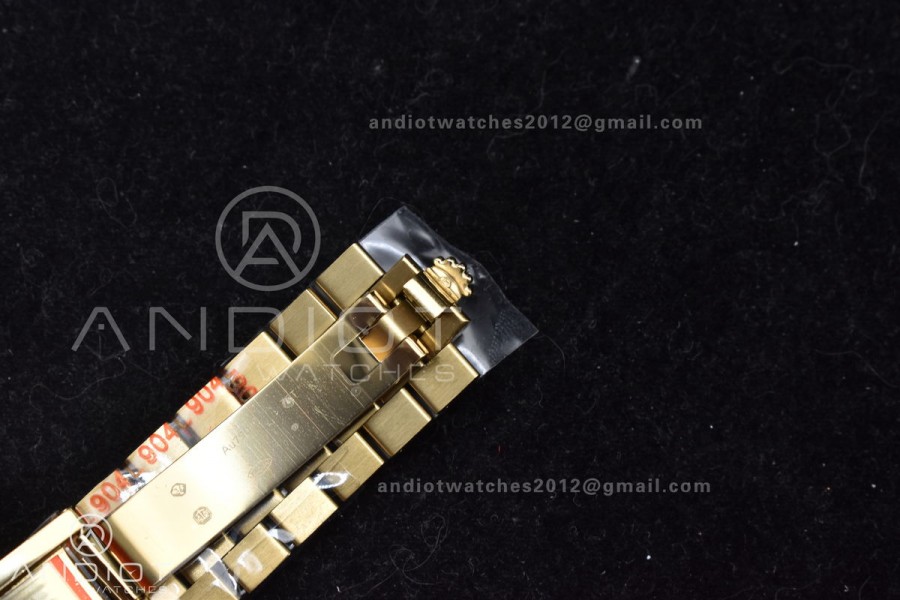 DayDate 40 YG GMF Gain Weight 904L Steel Gold Dial Diamond Markers On President Bracelet A3255 V2