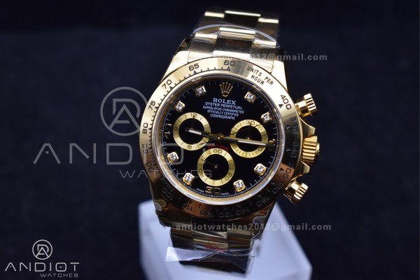 Daytona 116508 QF 1:1 Best Edition Black Diamonds ...