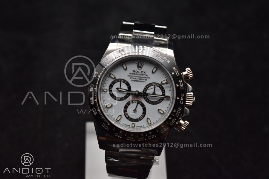Daytona 116500 SB/VSF 1:1 Best Edition 904L Steel White Dial on SS Bracelet DD4130