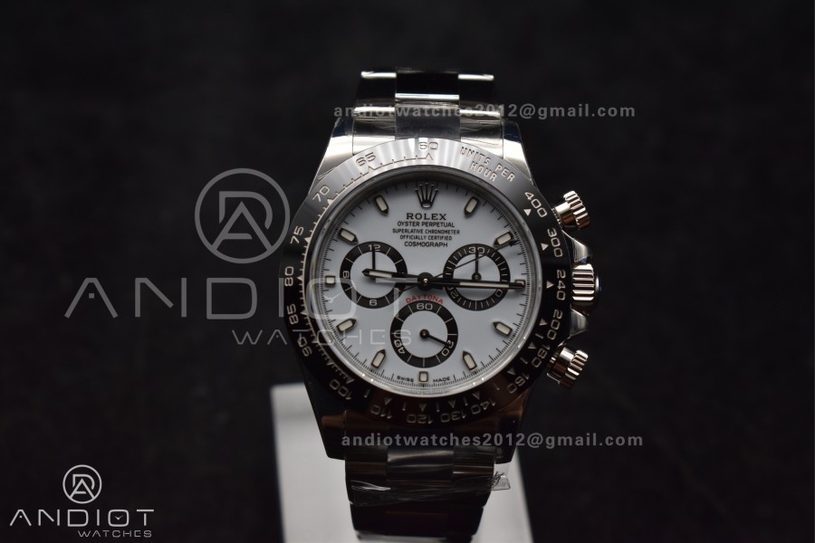 Daytona 116500 SB/VSF 1:1 Best Edition 904L Steel White Dial on SS Bracelet DD4130