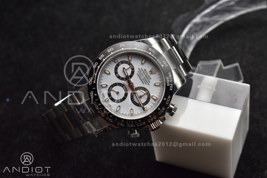 Daytona 116500 SB/VSF 1:1 Best Edition 904L Steel White Dial on SS Bracelet DD4130