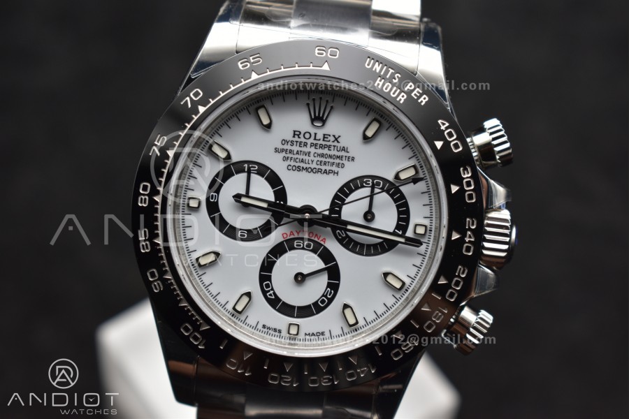 Daytona 116500 SB/VSF 1:1 Best Edition 904L Steel White Dial on SS Bracelet DD4130