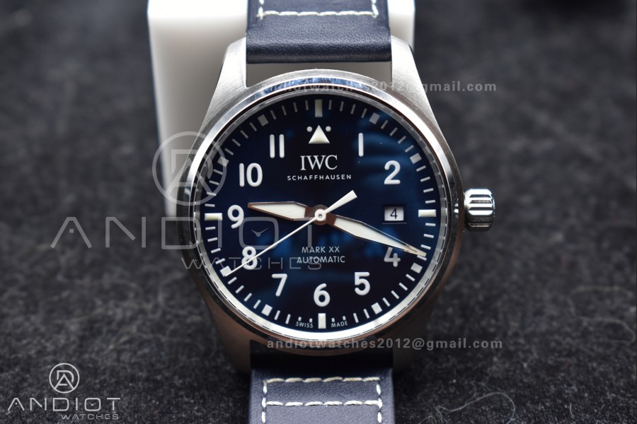 Pilot Mark XX V7F 1:1 Best Edition Blue Dial on Blue Leather Strap A2892