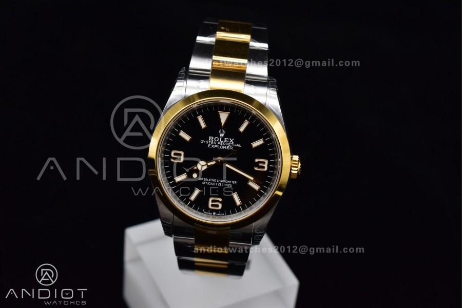 Explorer 124273 36mm 904L Steel VSF 1:1 Best Edition Black Dial on SS/YG Bracelet DD3230
