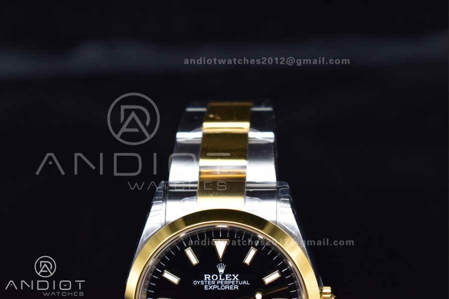 Explorer 124273 36mm 904L Steel VSF 1:1 Best Edition Black Dial on SS/YG Bracelet DD3230