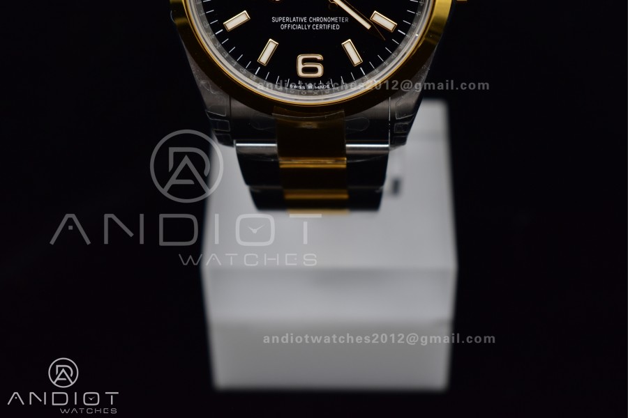 Explorer 124273 36mm 904L Steel VSF 1:1 Best Edition Black Dial on SS/YG Bracelet DD3230
