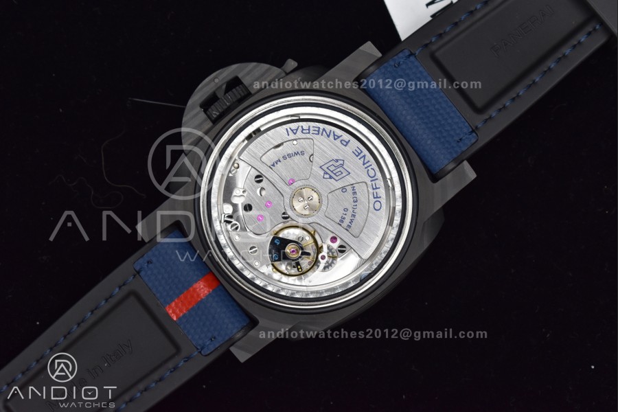 PAM1529 Luna Rossa Carbon-tech VSF 1:1 Best Edition on Blue Fabric Strap P.9010 Clone
