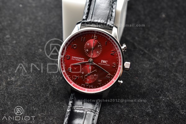 Portuguese Chrono IW3716 ZF 1:1 Best Edition Red D...