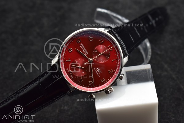 Portuguese Chrono IW3716 ZF 1:1 Best Edition Red D...