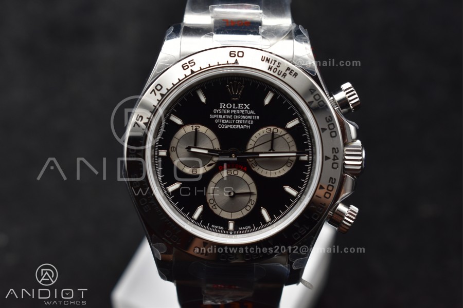 Daytona 126509 QF 1:1 Best Edition Black/Silver Dial on SS Bracelet SH4131 V5