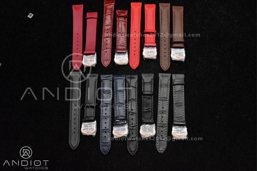 Santos Dumont 27.5mm SS/RG AF 1:1 Best Edition Silver Dial on Black Leather Strap A157
