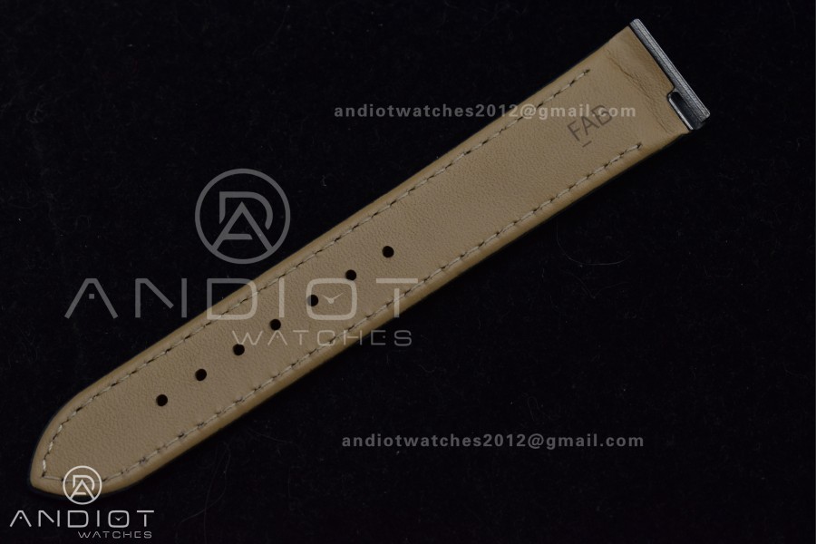 Santos Dumont 31.4mm SS/RG AF 1:1 Best Edition Silver Dial on Black Leather Strap A157
