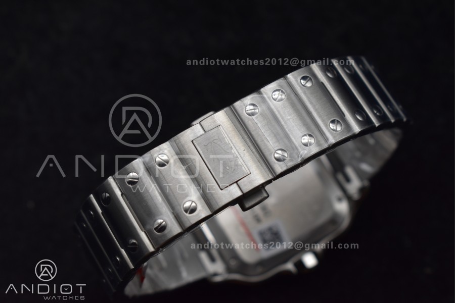 Santos de Cartier 35mm SS AF 1:1 Best Edition Gray Dial on SS Smart Links Bracelet MIYOTA 9015
