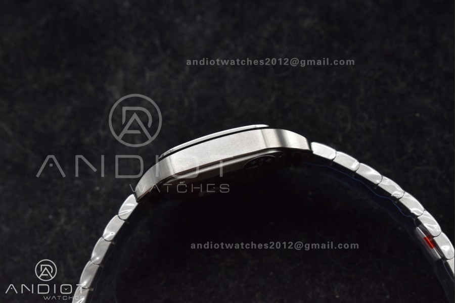Santos de Cartier 35mm SS AF 1:1 Best Edition Gray Dial on SS Smart Links Bracelet MIYOTA 9015