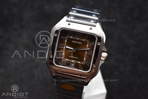 Santos de Cartier 40mm SS AF 1:1 Best Edition Brow...