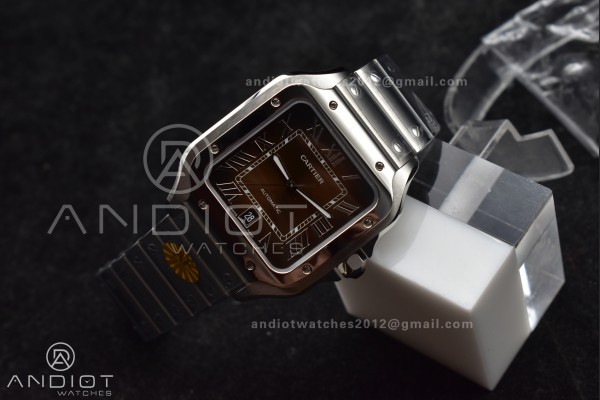 Santos de Cartier 40mm SS AF 1:1 Best Edition Brow...