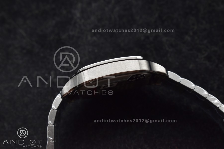 Santos de Cartier 40mm SS AF 1:1 Best Edition Gray Dial on SS Smart Links Bracelet MIYOTA 9015