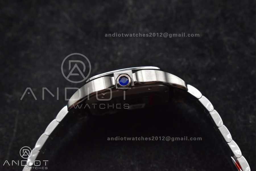 Santos de Cartier 40mm SS AF 1:1 Best Edition Gray Dial on SS Smart Links Bracelet MIYOTA 9015
