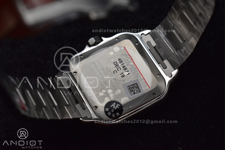 Santos de Cartier 40mm SS AF 1:1 Best Edition Gray Dial on SS Smart Links Bracelet MIYOTA 9015