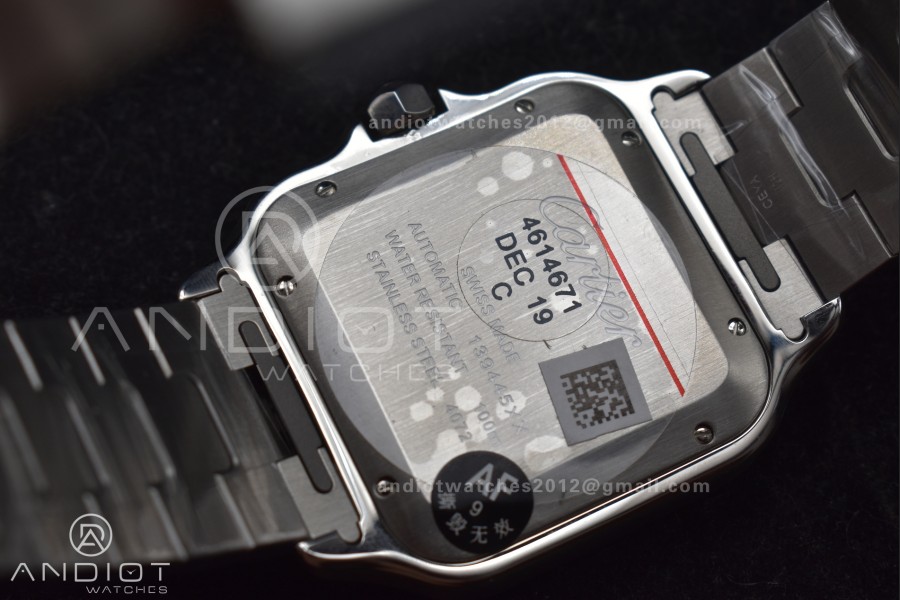 Santos de Cartier 40mm SS AF 1:1 Best Edition Gray Dial on SS Smart Links Bracelet MIYOTA 9015