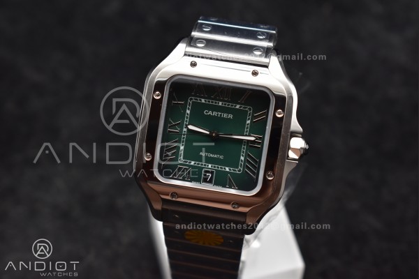 Santos de Cartier 40mm SS AF 1:1 Best Edition Gree...