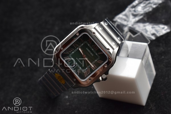 Santos de Cartier 40mm SS AF 1:1 Best Edition Gree...