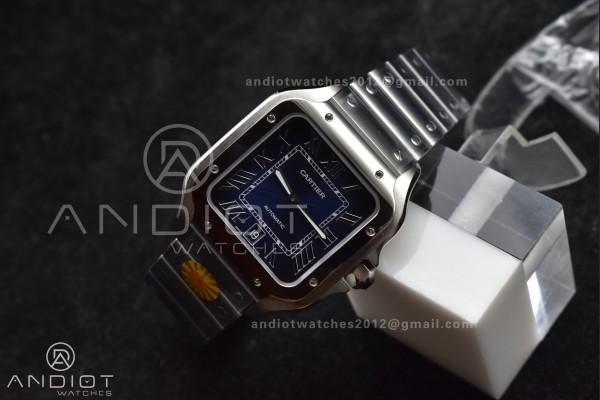 Santos de Cartier 40mm SS AF 1:1 Best Edition Blue...