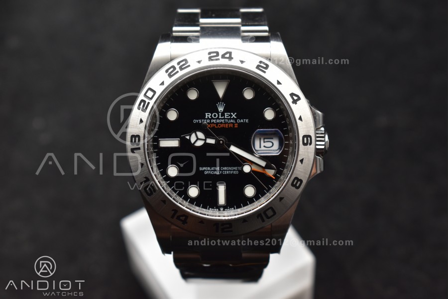 Explorer II 42mm 226570 904L SS Clean 1:1 Best Edition Black Dial on Bracelet DD3285 