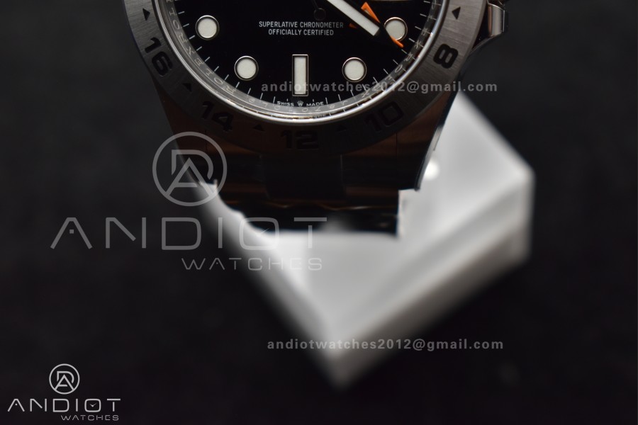 Explorer II 42mm 226570 904L SS Clean 1:1 Best Edition Black Dial on Bracelet DD3285 