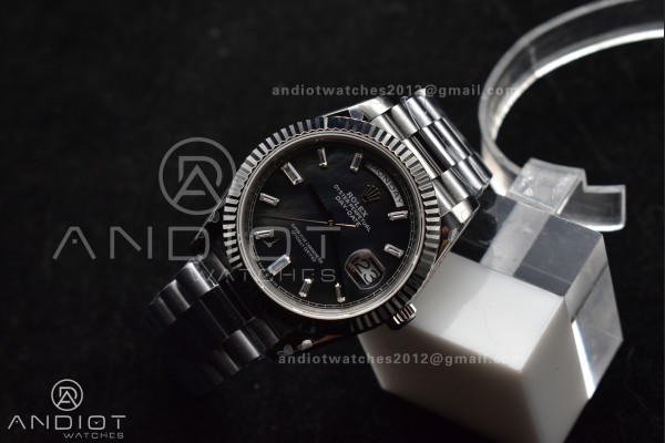 DayDate 40 SS GMF 904L Steel Black Crystal Dial on...
