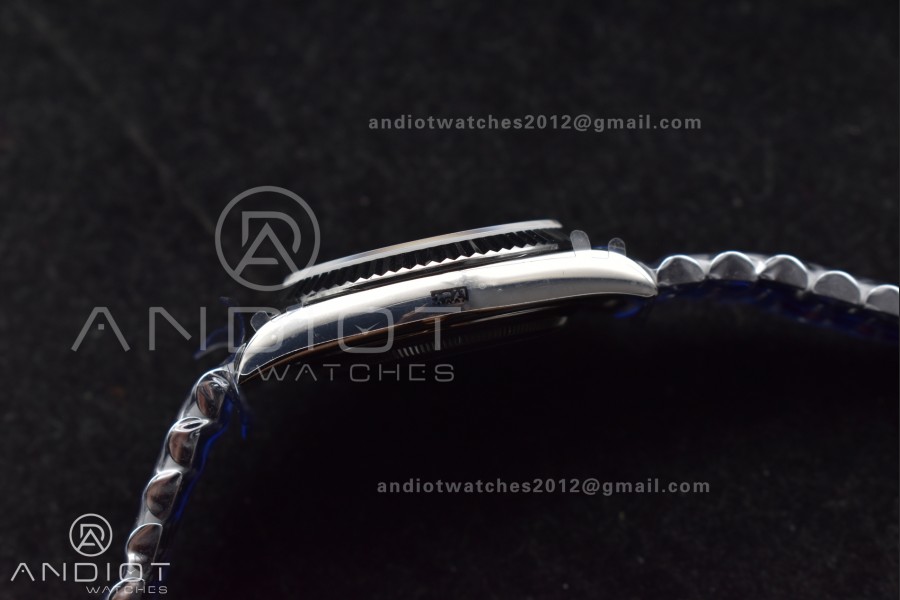 DayDate 40 SS GMF 904L Steel Black Crystal Dial on President Bracelet A2836 V3 (Gain Weight)