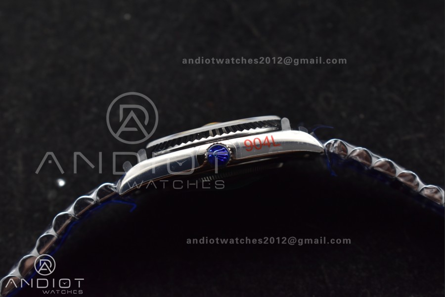 DayDate 40 SS GMF 904L Steel Black Crystal Dial on President Bracelet A2836 V3 (Gain Weight)
