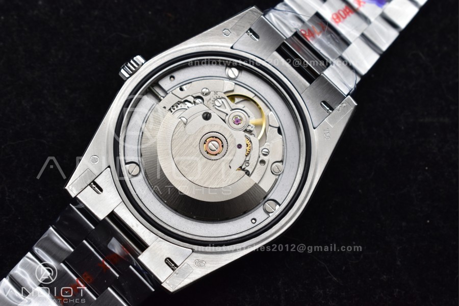 DayDate 40 SS GMF 904L Steel Black Crystal Dial on President Bracelet A2836 V3 (Gain Weight)