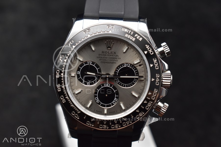 Daytona 126519 QF 1:1 Best Edition Gray/Black Dial on Oysterflex Strap SH4131 V6 (Weighted)