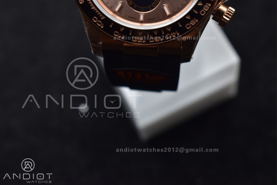 Daytona 126515 QF 1:1 Best Edition RG/Black Dial on Oysterflex Strap SH4131 V6 (Weighted)