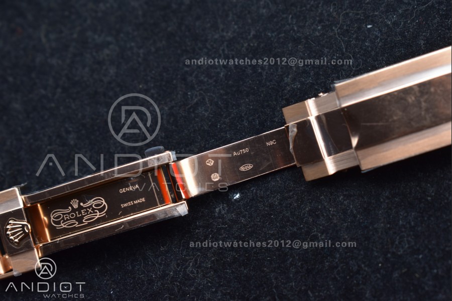 Daytona 126515 QF 1:1 Best Edition Black/RG Diamonds Dial on Oysterflex Strap SH4131 V6 (Weighted)