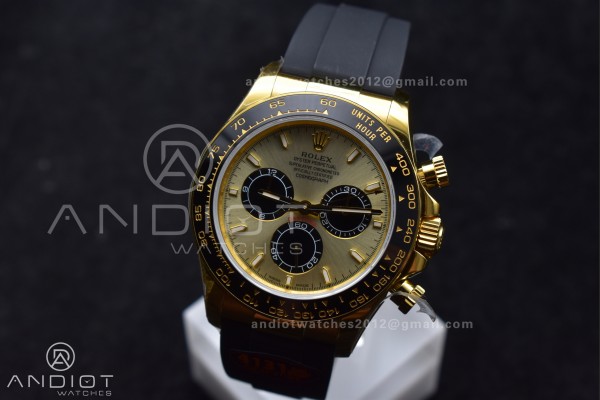 Daytona 126518 QF 1:1 Best Edition YG/Black Dial o...