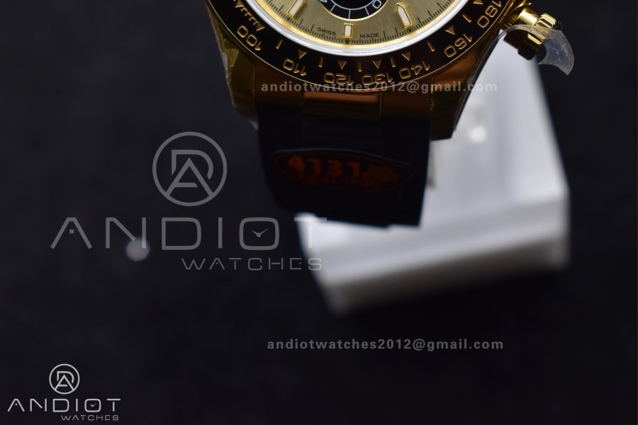 Daytona 126518 QF 1:1 Best Edition YG/Black Dial on Oysterflex Strap SH4131 V6 (Weighted)