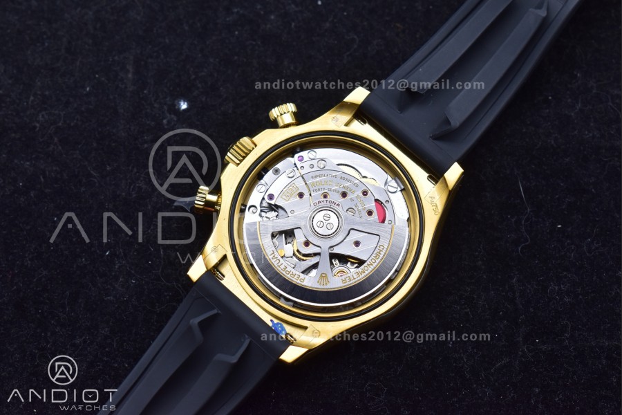 Daytona 126518 QF 1:1 Best Edition Black/YG Diamonds Dial on Oysterflex Strap SH4131 V6 (Weighted)