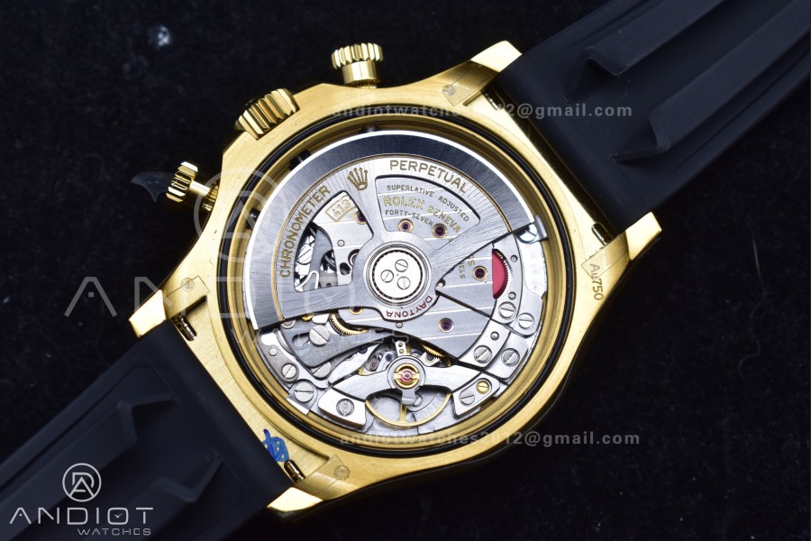 Daytona 126518 QF 1:1 Best Edition Black/YG Diamonds Dial on Oysterflex Strap SH4131 V6 (Weighted)