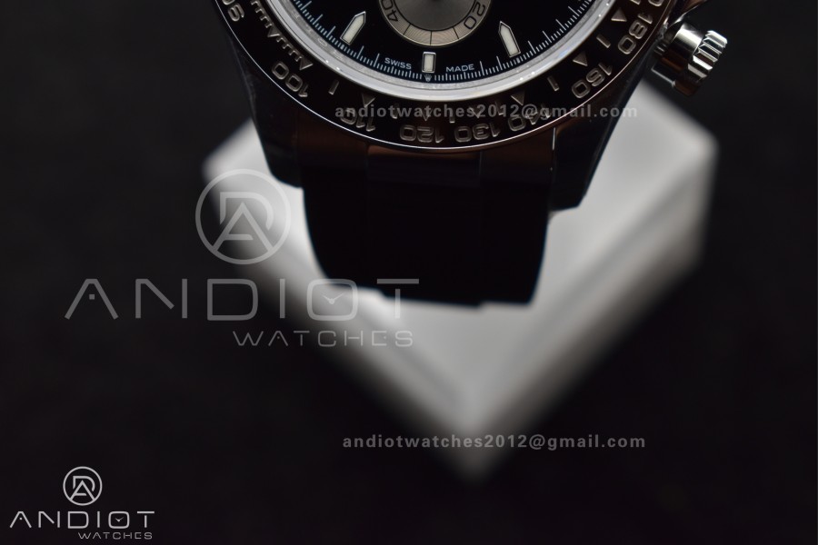 Daytona 126519 QF 1:1 Best Edition Black/Silver Dial on Oysterflex Strap SH4131 V6 (Weighted)