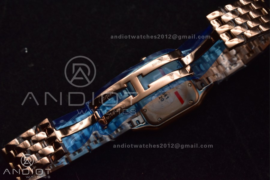 Panthère 27mm BVF 1:1 Best Edition RG White Dial Diamonds Bezel on RG Bracelet Ronda Quartz