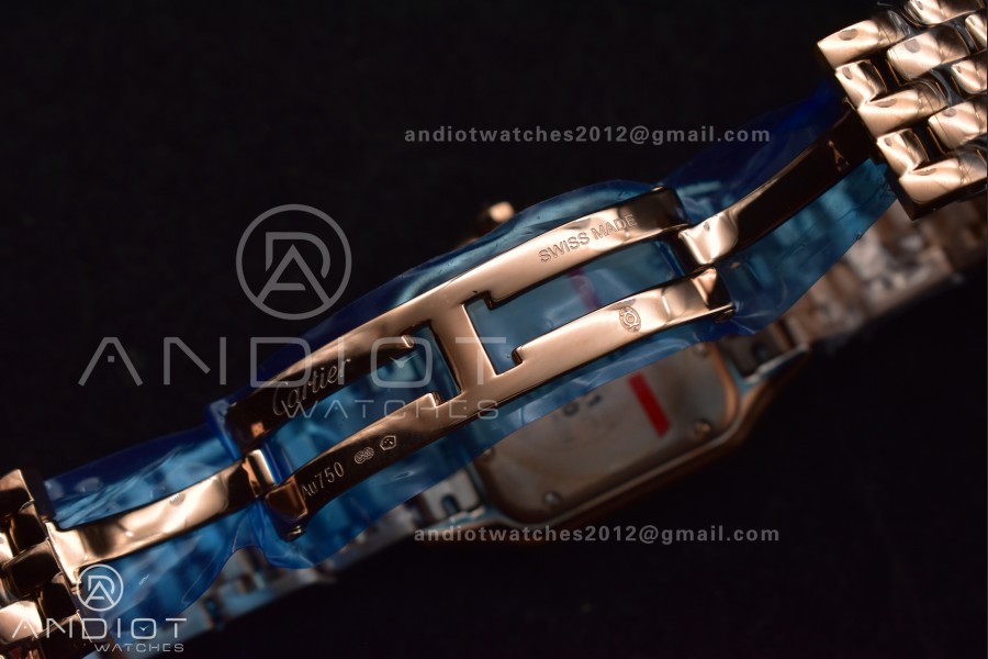Panthère 27mm BVF 1:1 Best Edition RG White Dial Diamonds Bezel on RG Bracelet Ronda Quartz