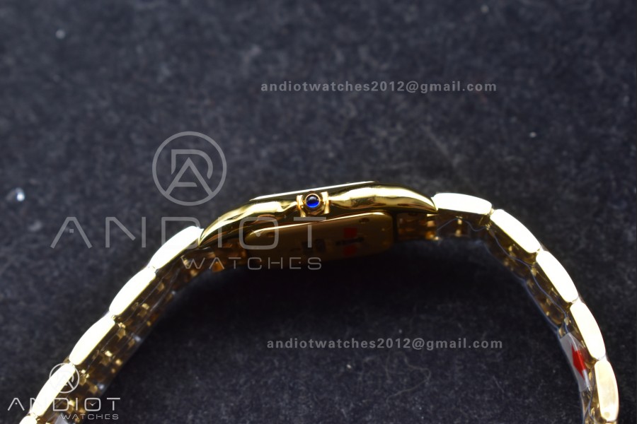 Panthère 27mm BVF 1:1 Best Edition YG White Dial on YG Bracelet Ronda Quartz