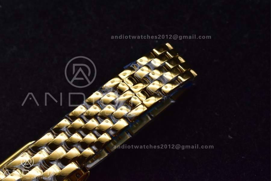 Panthère 27mm BVF 1:1 Best Edition YG White Dial Diamonds Bezel on YG Bracelet Ronda Quartz