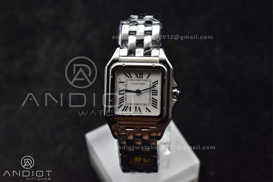 Panthère 27mm BVF 1:1 Best Edition SS White Dial on SS Bracelet Ronda Quartz