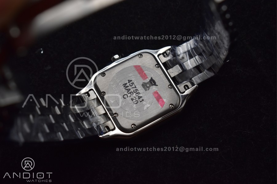 Panthère 27mm BVF 1:1 Best Edition SS White Dial on SS Bracelet Ronda Quartz