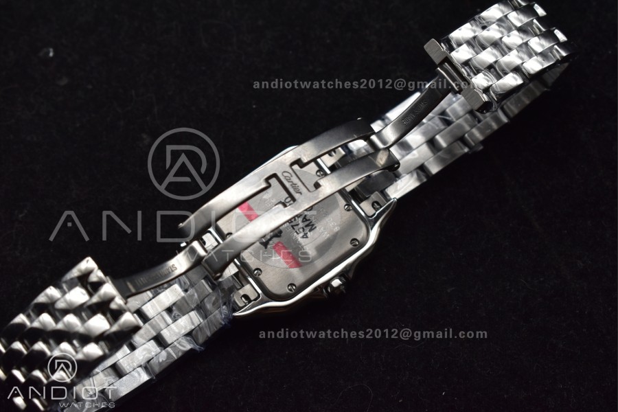 Panthère 27mm BVF 1:1 Best Edition SS White Dial Diamonds Bezel on SS Bracelet Ronda Quartz